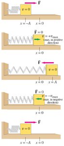 Graph of displacement versus time for a periodic motion