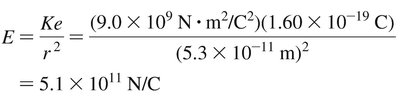 Electric field calculation for a proton