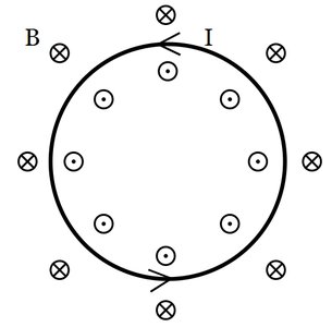 Magnetic field around a current loop
