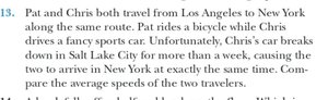 Question about average speed of two travelers