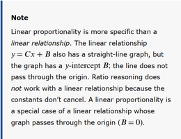 Note on linear proportionality