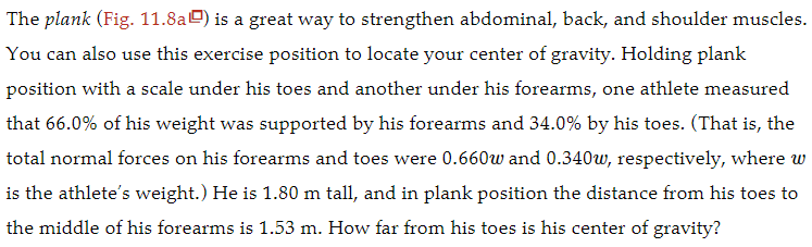 Plank exercise: measuring center of gravity