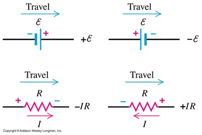 Sign conventions for Kirchhoff's rules