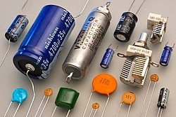 Various types of capacitors