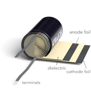 Capacitor with dielectric construction