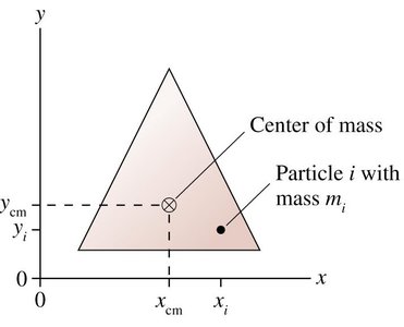 Center of mass in a triangle