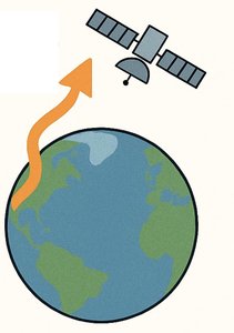 Satellite escaping Earth's gravity
