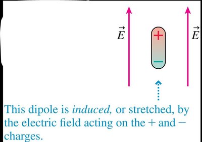 Induced dipole in an external electric field