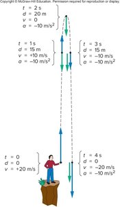Detailed analysis of a ball thrown upward