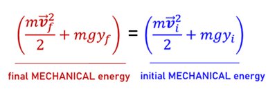 Mechanical energy conservation equation