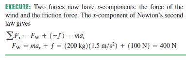 Solution for wind force with friction