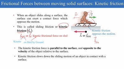 Kinetic friction example