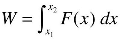 Integral formula for work done by variable force