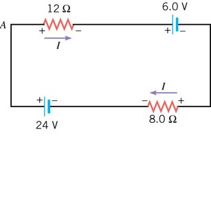 Circuit for Kirchhoff's loop rule example