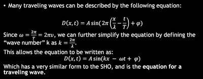 Sinusoidal traveling wave equation