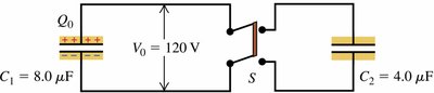 Capacitor charging and switching example