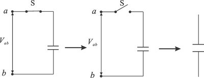 Capacitor switching under constant charge