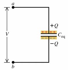 Equivalent capacitor in series