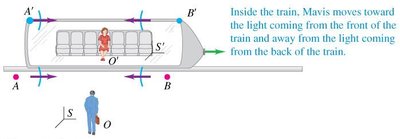 Mavis moves toward light from front of train