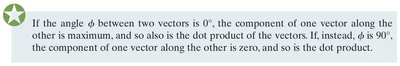 Dot product and angle