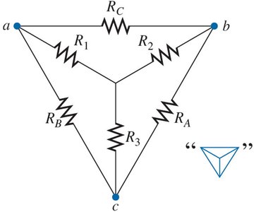 Delta and wye resistor network configurations
