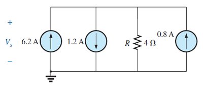 Parallel current sources and resistor