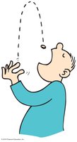 Person catching food in mouth, representing energy intake