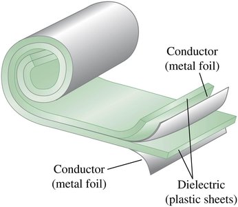 Capacitor with dielectric construction