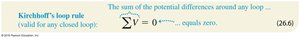 Equation for Kirchhoff's loop rule