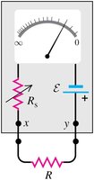 Diagram of an ohmmeter