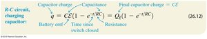 Equation for charge on capacitor during charging