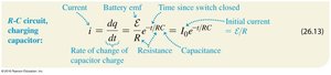 Equation for current during charging