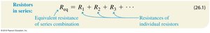 Equation for equivalent resistance in series