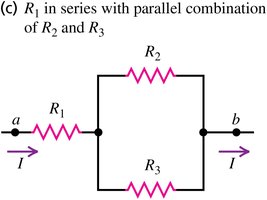 Series with parallel combination of resistors