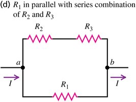 Parallel with series combination of resistors