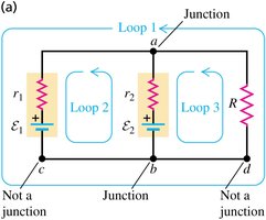 Circuit with labeled junctions and loops