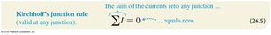 Equation for Kirchhoff's junction rule