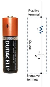 Battery with internal resistance