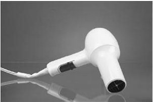 Hair dryer as an example of electrical energy transfer