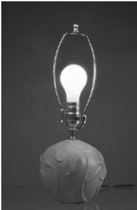 Lamp as an example of electromagnetic energy transfer