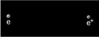 Mass-energy equivalence: electron and positron