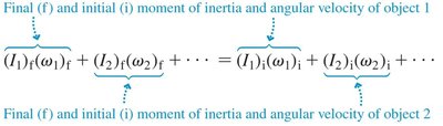 Angular momentum conservation equation