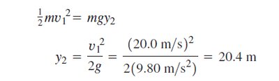 Calculation of height using conservation of energy