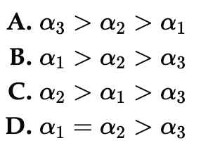 Ranking options for angular acceleration