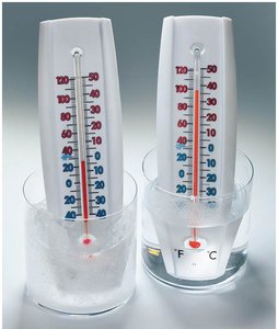 Thermometers measuring temperature