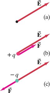Force on a charge in an electric field