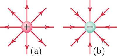 Field lines around a point charge