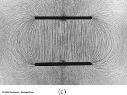 Field lines between real capacitor plates
