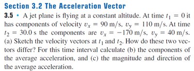 Jet plane acceleration example