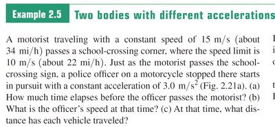 Constant acceleration example